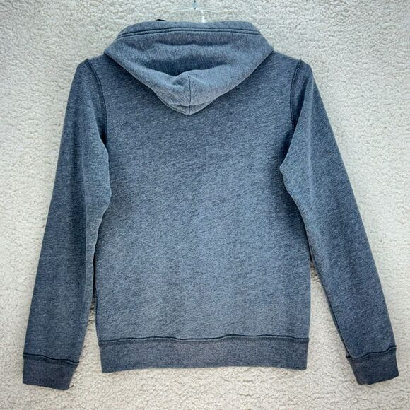 Abercrombie & Fitch Hooded Sweatshirt Kids 13/14 Gray Zip Up Pockets Embroidered - Picture 2 of 9